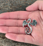 Drache 235 mit Schlangenkette - Silber