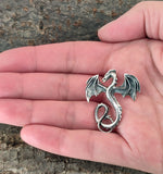 Drache 235 mit Schlangenkette - Silber