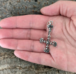 Kreuz 64 mit Schlangenkette - Silber