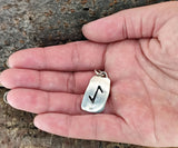 Rune Eihwaz 297 mit Schlangenkette - Silber