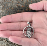 Eule 272 mit Schlangenkette - Silber