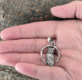 Eule 272 mit Schlangenkette - Silber