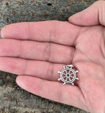 Steuerrad 126 mit Schlangenkette - Silber
