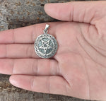 Pentagramm 135 mit Schlangenkette - Silber