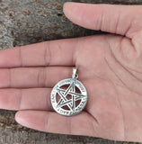 Pentagramm 227 mit Schlangenkette - Silber