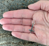 Kreuz 61 mit Schlangenkette - Silber