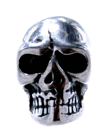 Bartperle Totenkopf 4mm - Edelstahl