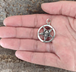 Pentagramm 54 mit Schlangenkette - Silber