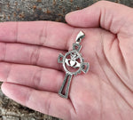 Anhänger 170 Claddagh-Kreuz - Silber