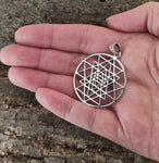 Sri Yantra 131 mit Schlangenkette - Silber