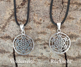 Metatrons Würfel 402 mit Schlangenkette - Silber