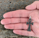 Ankh 32 mit Korbkette - Silber
