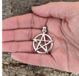 Pentagramm 251 mit Schlangenkette - Silber