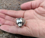 Ring Wolfskopf, Gr. 52-74 - Silber