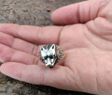 Ring Wolfskopf, Gr. 52-74 - Silber