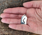 Rune Kenaz 310 mit Schlangenkette - Silber