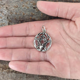 Pentagramm 139 mit Schlangenkette - Silber