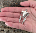 Stier 340 mit Schlangenkette - Silber