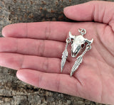 Stier 340 mit Schlangenkette - Silber
