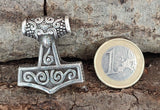 Thorshammer 149 mit Schlangenkette - Silber