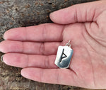 Rune Thurisaz 300 mit Schlangenkette - Silber