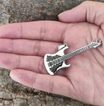 Gitarre 2 mit Panzerkette - Edelstahl