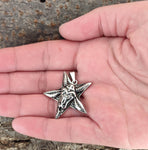 Pentagramm 79 mit Panzerkette - Edelstahl