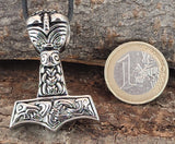 Thorshammer 59 mit Königskette - Edelstahl