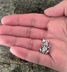 Frosch 114 mit Korbkette - Silber