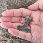 Kombi 347 Thorshammer mit Königskette - Silber