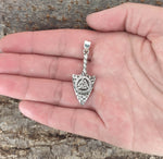 Pfeilspitze 387 mit Korbkette - Silber