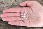 416 Metatrons Würfel mit Silberkette - Silber Chakra Stein Steine