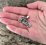 Motorrad 265 mit Schlangenkette - Silber