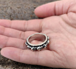 Drehring Totenkopf, Gr. 54-78 (tk9) - Silber
