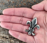 Fleur-de-Lis 160 mit Panzerkette - Edelstahl