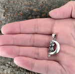Eule 116 mit Schlangenkette - Silber