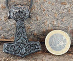 Anhänger 199 Schwarzer Thorshammer - Edelstahl