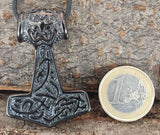 Anhänger 199 Schwarzer Thorshammer - Edelstahl