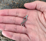 Unendlichkeitszeichen 258 mit Schlangenkette - Silber