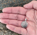 Anhänger 96 A Blume des Lebens - Silber