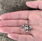 Eule 242 mit Schlangenkette - Silber