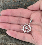 Steuerrad 127 mit Schlangenkette - Silber