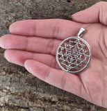 Sri Yantra 132 mit Schlangenkette - Silber