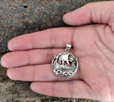 Wikinger-Schiff 386 mit Schlangenkette - Silber