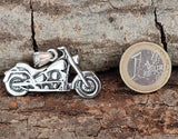 Motorrad 89 mit Panzerkette - Edelstahl