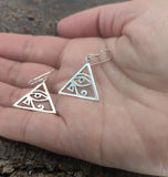 Ohrring 15 Auge des Horus - Silber