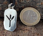 Rune Algiz 155 mit Schlangenkette - Silber