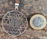 Sri Yantra 131 mit Schlangenkette - Silber