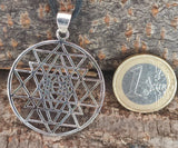 Sri Yantra 131 mit Schlangenkette - Silber