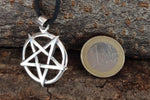 Pentagramm 137 mit Schlangenkette - Silber